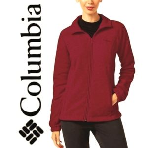 Columbia Benton Springs Full Zip Fleece Jacket in Brick Red XLP